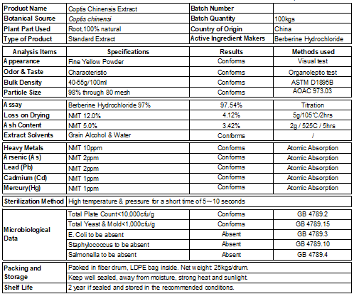 Экстракт коптиса китайского